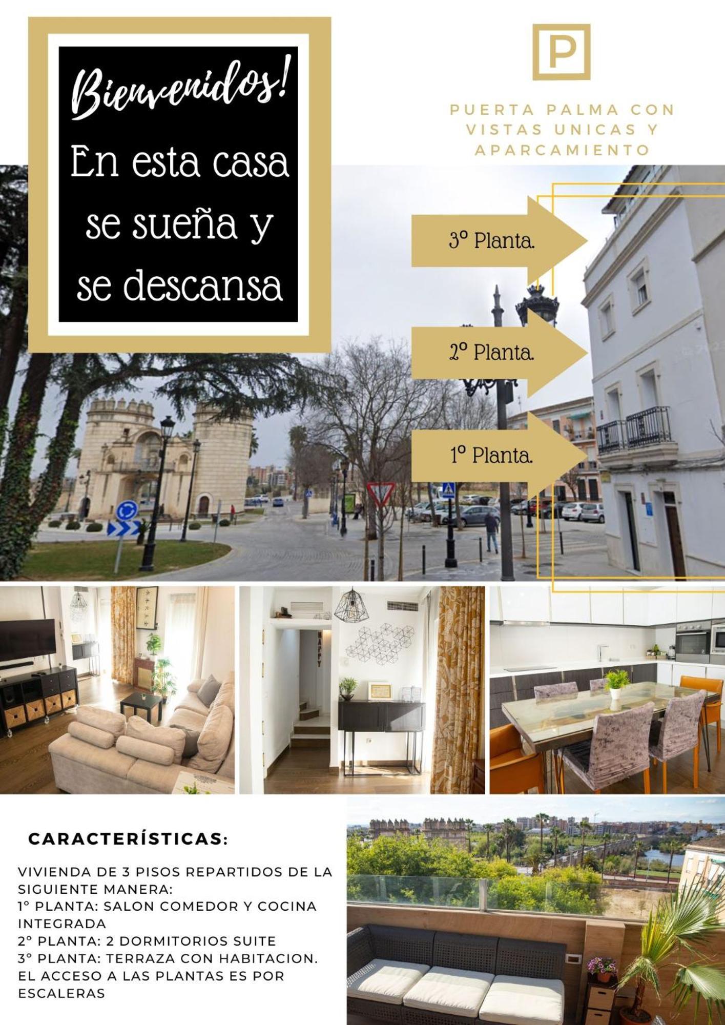 Alojamientos Puerta Palma Con Vistas Y Parking バダホス エクステリア 写真